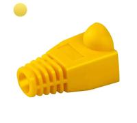 50 pièces/paquet bottes de câble réseau RJ45 manchon de Protection multicolore en plastique soulagement de la tension pour Protection de prise modulaire Cat5e Cat6-Jaune