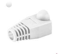 50 pièces/paquet bottes de câble réseau RJ45 manchon de Protection multicolore en plastique soulagement de la tension pour Protection de prise modulaire Cat5e Cat6-Blanc