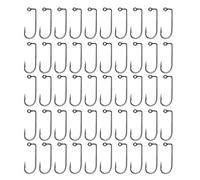 50 Pièces/Paquet De Crochets De Pêche Barbare en Acier Carbone Ensemble De Crochets De Gabarit D'aberdeen en Acier À Haute Teneur en Carbone À Longue Tige