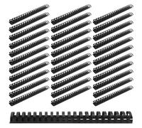 50 pièces peignes de reliure noirs 21 anneaux PP 280 feuilles | Pour école et salle de ompatible avec perforatrices, bords sûrs, ouverture et fermeture répétées, dossiers stables