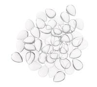 50 Pièces Perles de Présentation en Verre, Forme Goutte | Transparence Claire, Surface Lisse, Sélection Précise des Teintes, Usage en Salon pour Consultation Client