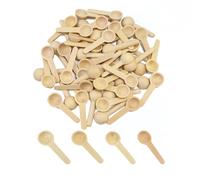 50 Pièces Petite Cuillere en Bois Mini Cuillère Èpices Cuillère