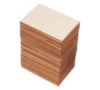 50 Pièces Pièces en Bois Rectangulaires Vierges 7,6x5,1cm