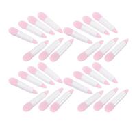 50 Pièces Pinceau à Lèvres en Silicone Double Embout Rose | Dose Précise, Moins de Perte, Manche Ps, Usage Quotidien et Voyage, Effet Pailleté Éclatant