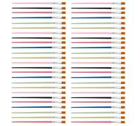 50 pièces pinceaux d ' Art Professionnels Poils en Nylon Doux Pointe Fine tête de Brosse Plate Ronde Pinceau d ' Artiste Outil de Peinture Artisanale pinceaux à Poils en Nylon pour Artistes