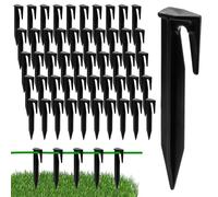 50 Pièces Piquet Fil Robot Tondeuse, Piquet Cable Peripherique Robot Tondeuse 8.4cm, Piquets de Fixation pour Câbles Périphériques Plastique Robuste pour Worx Husqvarna Gardena