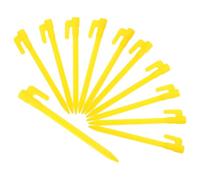 50 Pièces Piquets de Fixation de Tente D'extérieur, Abs Jaune, 5 | Camping et Plage, Surface Lisse Réutilisable, Forte Tenue, pour Bâches et Sols, Lot Pratique