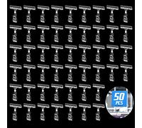 50 Pièces Plastique Rotatif Clip, Clip d'Affichage de Clip de Marchandise, Clips d'Étiquettes de Prix Transparent, Clip Panneau Plastique pour Affichage de Prix de Supermarché Bureau à Domicile, Clair