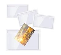 50 Pièces Pochettes Adhésive Transparente, Pochettes Autocollantes pour Cartes de Visite, Étuis pour Vignettes Pochettes pour Permis de Stationnement, Carte de Visite, Permis de Cond(Size:11.5*11CM)