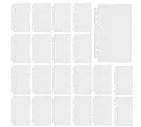 50 Pièces Pochettes Classeur A6 Étanches - Protège-documents PVC Transparent 6 Trous, Sans Fermeture Éclair, pour Classeur à Anneaux Bureau