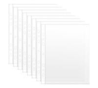 50 Pièces Pochettes Plastique A5 Perforée, A5 Pochettes Transparentes | en Plastique, Bords Renforcés, Matériau PP Standard à 7 Trous Lastique Perforée pour L'organisation de Photos/fichiers/cartes