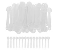 50 Pièces Poignée D’éventail Ronde en Plastique Blanc | Montage Facile, Prise Ergonomique Confortable, Légère, pour Cortèges Nuptiaux, Photobooth, Événements