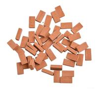 50 pièces pour mini briques HO N modèle ferroviaire paysage 50 pièces | Compatible avec l'échelle HO N, texture réaliste, parfait pour les pistes, les stations et les zones industrielles