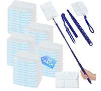 50 Pièces pour Swiffer Plumeau Poussiere Recharge Kit, 2 Plumeau et 50 pour Swiffer Recharge, Aimants Anti-poussière pour Swiffer Duster Convient aux Bureaux aux écoles et aux Maisons