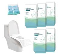 50 Pièces Protection Cuvette Toilette Jetable,Housses De Siège De Toilette Jetables,Portable Housses De Siège De Toilettes,Emballage Individuel Pour Toilettes Publiques,Voyages,Enceinte (Blanc)