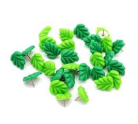 50 Pièces Punaises Feuilles Vertes Punaises Décoratives en Plastique Punaises Tableau Liège Mignonne Epingle Punaises Punaise Murale pour Tableau en Liège Affiches Cartes Tableau D'affichage