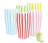 50 Pièces Rétro Popcorn Boite à Rayures, Mini Boîtes à Popcorn Classiques, 5 Couleurs Boite a Pop Corn, Boîtes à Pop-corn pour Collations de Fête, Pop-corn, Candy, Frites, pour Anniversaires, Soirées