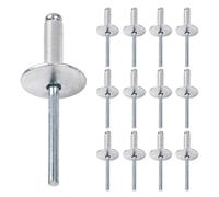 50 Pièces Rivets Aveugles Rivet Pop Aveugle à Tête Bombée en Aluminium Rivets Aveugles en Aluminium avec Grande Bride, pour Tôle, Travail du Bois, Industriel (4,8 * 10 * 16mm)