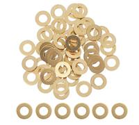 50 Pièces Rondelles Plates Métriques en Laiton Cuivre | Kit en Vrac, pour Fixation Boulon et Écrou, Ateliers Mécaniques, Pièces Métalliques et Bois