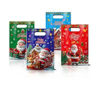 50 Pièces Sac Cadeau Noel, Pochette Emballage Cadeau Noel Enfant 3 4 5-12 Ans Sac Bonbon Noël Cadeaux Garcon Fille Sachet Bonbons Transparent Cadeau Decoration Noël Fournitures de Fête