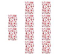 50 Pièces Sachets Présents en Organza Rouge Cordon, Imprimé Cœur | Transparents pour Bonbons et Nougat, Fermeture Pratique, Emballage Thématique, Décoration de Table, Créations Artisanales