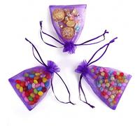 50 pièces Sacs cadeaux en organza, Pochettes à bijoux, Petits sacs en filet avec cordon de serrage pour bijoux, Faveurs de mariage, Bracelets, Emballage de petits cadeaux M,S,XL,7*9cm10 pièces,15x20cm
