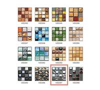 50 Pièces Stickers Carrelage Autocollants de Carreaux Rétro Mosaïque Style Auto-adhésif de Carreaux Bricolage pour Décoration Muraux Salle de Bain ou Cuisine Autocollant (10 * 10CM*50PCS, MSCO57)
