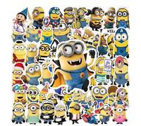 50 pièces Stickers vinyle Minions Despicable de haute qualité. Stickers de dessin animé mignons pour bouteille d'eau, étanche, pour ordinateur portable, téléphone, casque, planche à roulettes, scrapbo