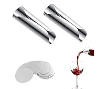 50 Pièces Stop Goutte Vin, Verseur Vin Anti Goutte Disque Réutilisables Pourer Disque Becs Flexible Verseurs En Aluminium Pour Bouteille Restaurants Hôtels Bars Clubs Diverses Boissons (Argent)