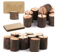 50 pièces Support carte table Rustique, Rustique Porte Menu en Bois, Stands Numéro Table Bois, Porte Nom Table Bois, Bois Naturel Support Photo Carte, Pour Les Fêtes, Mariages, Bureau, Maison
