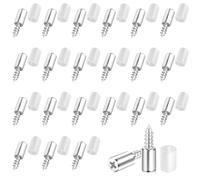 50 Pièces Taquet Etagere Support Etagere avec Protection en Caoutchouc Vis Autotaraudeuses Pour Armoire Bibliothèque Vitrine Meubles