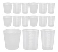 50 Pièces Tasse à Mesurer Graduée 50 100 200ml en PP Transparent | Marquages Faciles à Lire, Visibilité Claire, pour Liquides et Poudres, Usage la Cuisine et Laboratoire