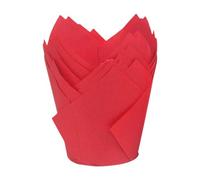 50 Pièces Tasses à Muffins en Forme de Tulipes Caissettes à Cupcakes Résistantes à l ' huile Emballages de Cupcakes Élégants pour la Cuisson à la Maison et la Célébration Tasses de Cuisson à Haute