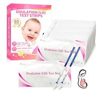 50 Pièces Test Ovulation, Tests d'Ovulation en Soutenu, Tests de Fertilité pour Femmes, Sensibilité Optimale 25 miu/ml, Domicile Ovulation Détectio Fiable et Rapide, Blanc