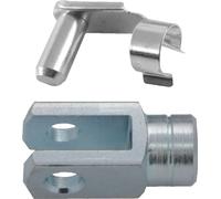 50 pièces Tête de fourche 5x10 - M5 - Gauche - avec boulon à ressort ES DIN71751 galvanisé