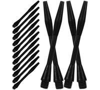 50 Pièces Tiges de Fléchettes Nylon Noir à Visser, Usage | Accessoire de Remplacement, Accrue, Aide à Réduire les Rebonds, pour Pointes Acier et Jeu Dehors