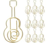 50 Pièces Trombones Fantaisie Violon en Métal Doré, pour Bureau | Décoratifs et Faciles à Fixer, pour Classer Papiers, Scrapbooks et Anniversaires, Forme Musicale Soignée