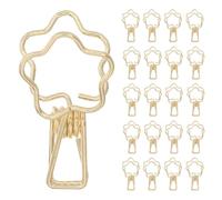 50 Pièces Trombones Métalliques de Fleur, Pince Papier Dorée | Décoratif Chic, Poignée de Fleur, pour Feuilles et Œuvres, Maison, Étudiants, Carnet Créatif