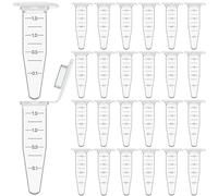 50 Pièces Tube à Centrifuger,Tube à Centrifuger Transparent,Micro Tubes à Essai Flacon Avec Snap Cap,Microcentrifugeuse Avec Couvercle,Plastique Tube à Essai Centrifuge Conique Microtube,1.5ml