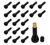 50 Pièces Valve TR413 pour Pneu Voiture et Moto, Valve Snap-in sans Chambre Compatible Jante 11,5 mm, Remplacement Rapide en Caoutchouc et Aluminium