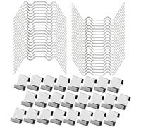 50 Pièces W et Z Clips pour Serre de Jardin en Verre Inoxydable,Polycarbonate Clips Kit de Réparation,Accessoires de Jardin pour Serres,Résistantes aux Tempêtes,pour Installation Fixe Verre Plaques