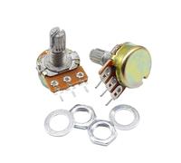 50 pièces WH148 1K 10K 20K 50K 100K 500K Ohm 15 mm 3 broches linéaire conique potentiomètre rotatif résistance(10K Ohm)