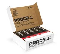 50 Piles Alcalines 9V / 6LR61 Duracell Procell Intense