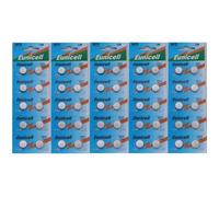50 PILES EUNICELL AG13 LR44 1.5V Batteries LR 44 A76 357