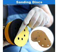50 Piššces Disques de Pon?age, 6" 9 Trous 400 Grain Universel pour MšŠtal, Bois, RšŠparation Automobile DurabilitšŠ Papier d'Aluminium Oxyde Base Jaune