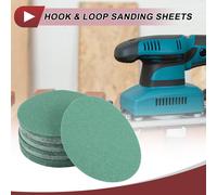 50 Piššces Disques De Pon?age En Bois Pour Voiture Feuilles De Pon?age š€ Crochet Et Boucle 6" 60 Grain Oxyde D'Aluminium Vert
