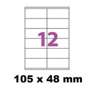 50 planches A4 de 12 étiquettes autocollantes 105 X 48