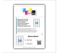 50 planches de 24 = 1200 étiquettes autocollantes papier adhésif blanc - 63,5 x 33,9 mm - compatible mon timbre en ligne ou FBA AMAZON- (l7159) TVA DEDUCTIBLE