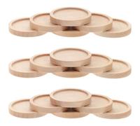 50 plateaux de pendentif vierges en bois khaki pour bijoux | Base ronde pour créations DIY, surface lisse sans bavures, robuste et polyvalente, usage pour colliers et projets maison