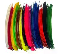 50 plumes naturelles longues pour flèches, multicolores, véritables plumes de dinde, non coupées.